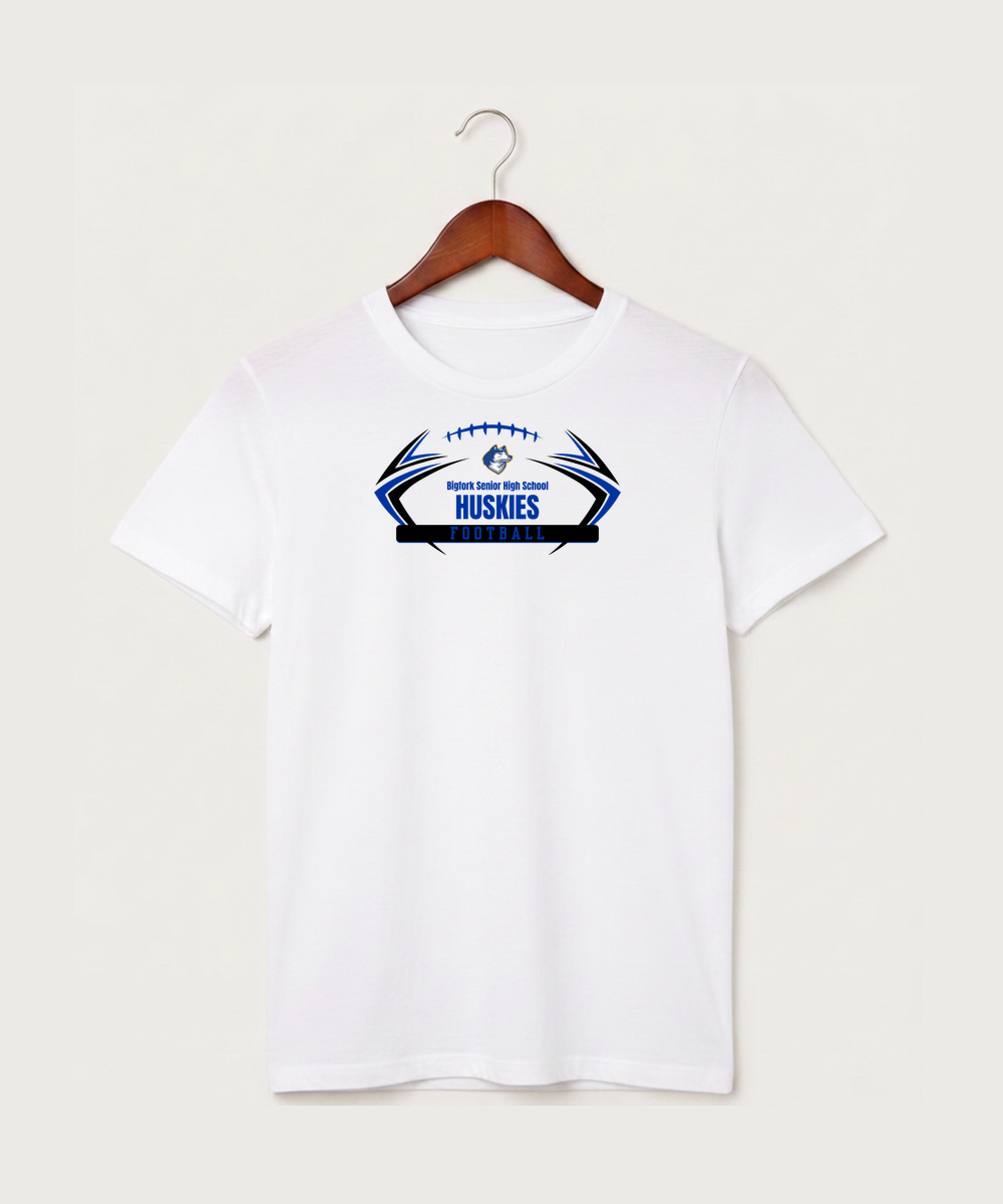 Bigfork Senior High School Football (Boys) - White T-Shirt - Full Front