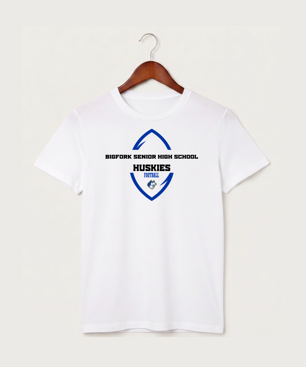 Bigfork Senior High School Football (Boys) - White T-Shirt - Full Front