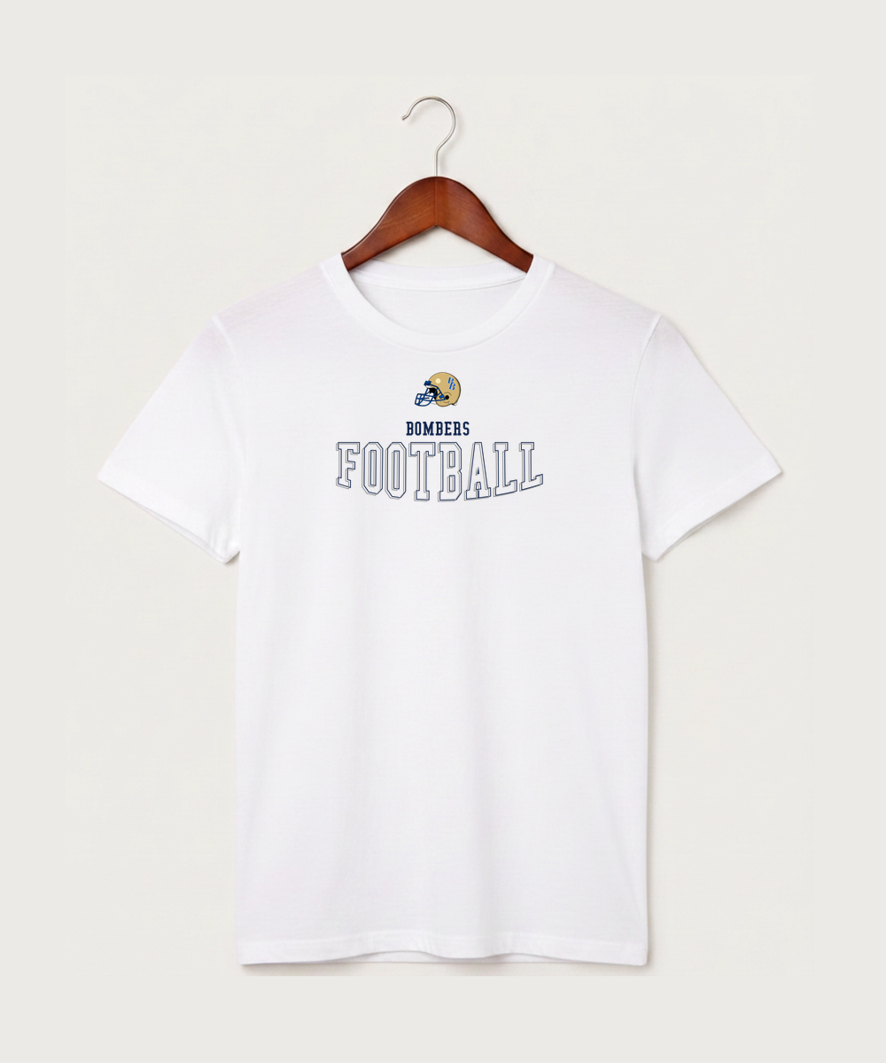 Braham Area High School Football (Boys) - White T-Shirt - Full Front