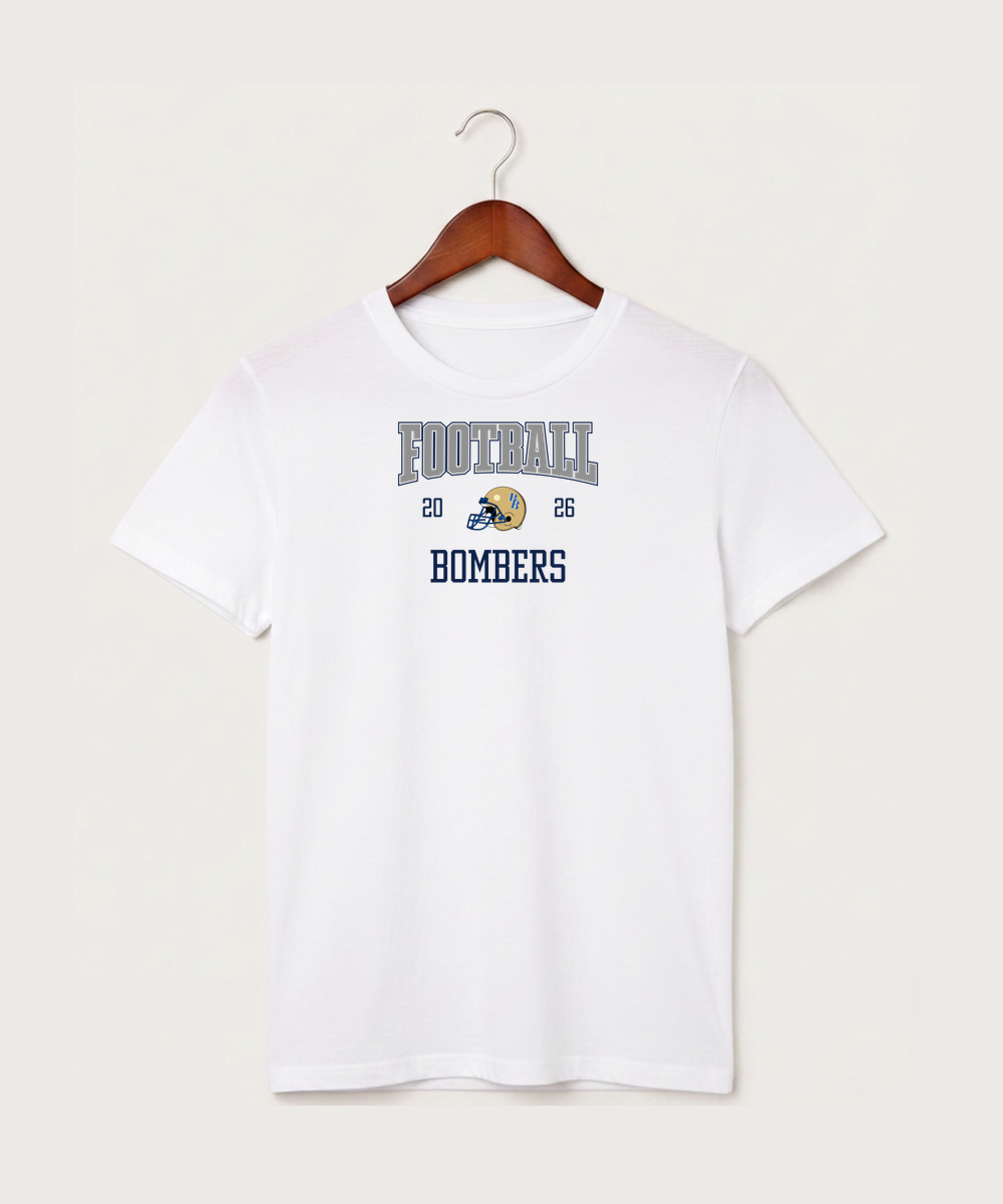 Braham Area High School Football (Boys) - White T-Shirt - Full Front