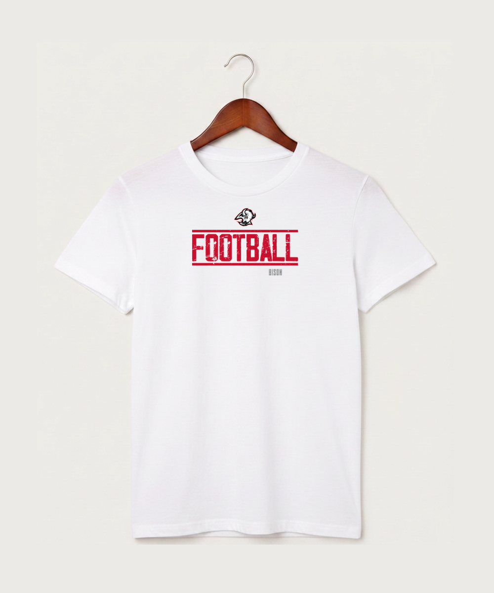 Buffalo High School Football (Boys) - White T-Shirt - Full Front