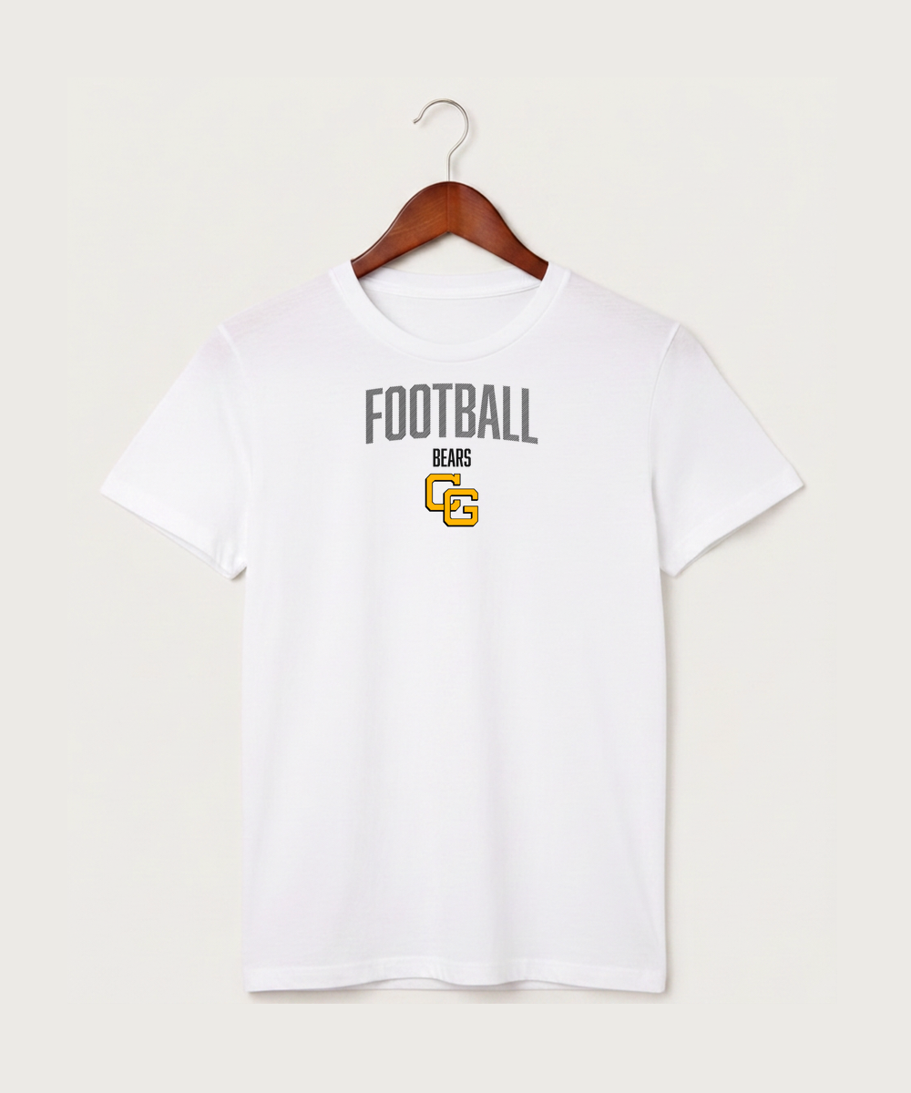 Clearbrook Gonvick High School Football (Boys) - White T-Shirt - Full Front