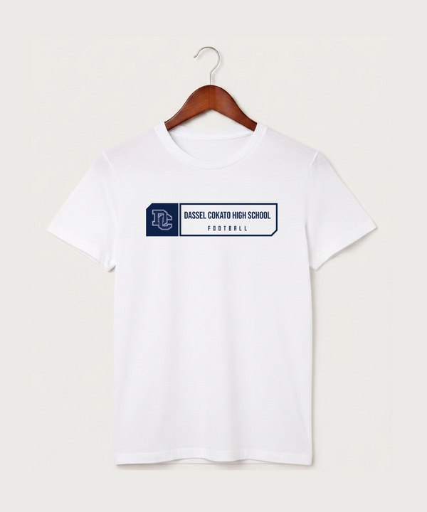 Dassel Cokato High School Football (Boys) - White T-Shirt - Full Front