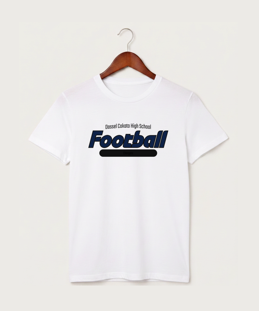 Dassel Cokato High School Football (Boys) - White T-Shirt - Full Front