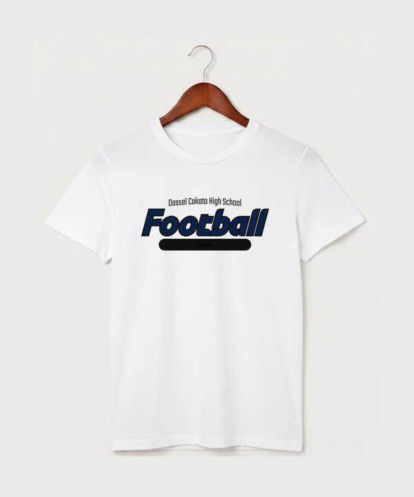 Dassel Cokato High School Football (Boys) - White T-Shirt - Full Front
