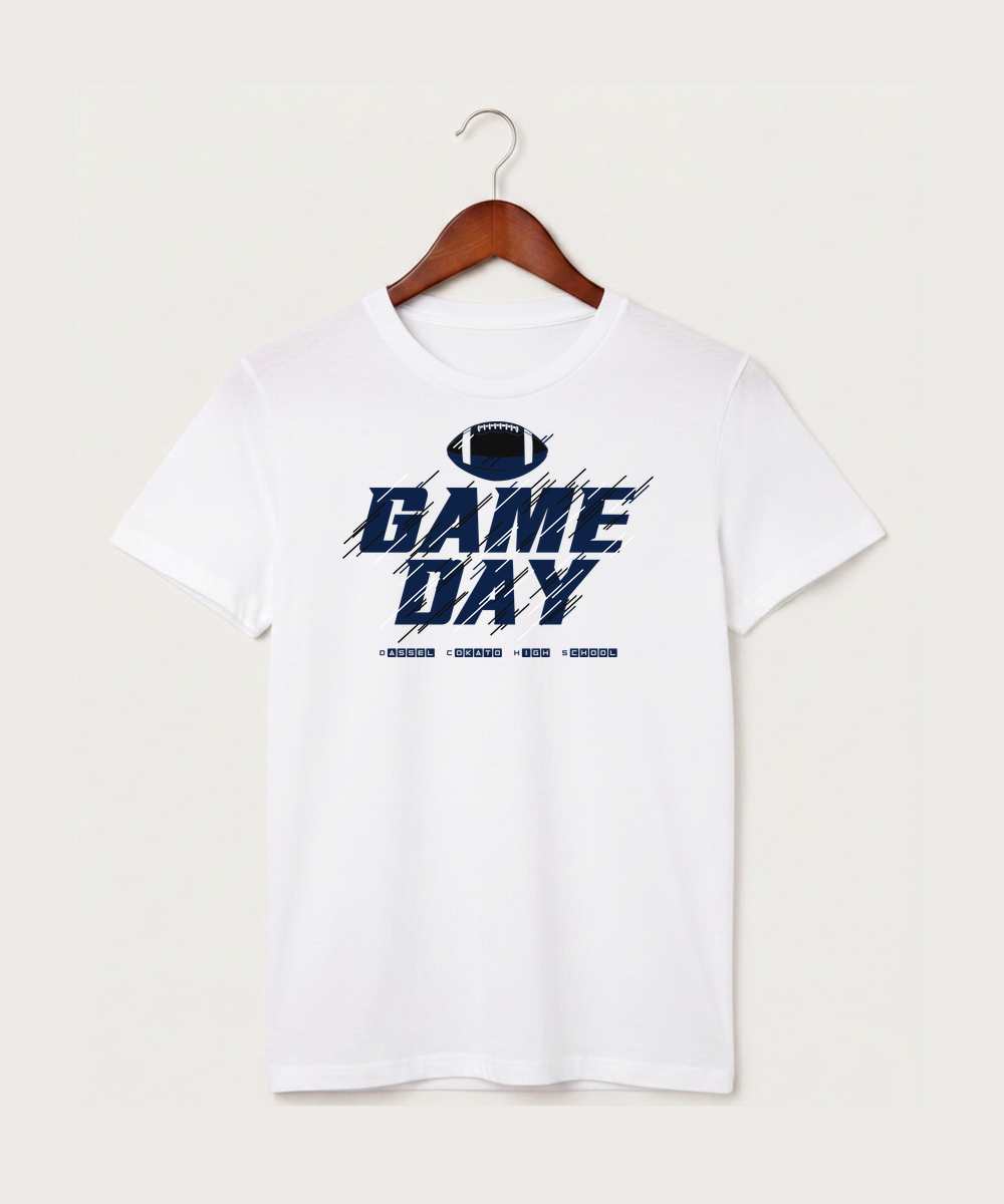 Dassel Cokato High School Football (Boys) - White T-Shirt - Full Front