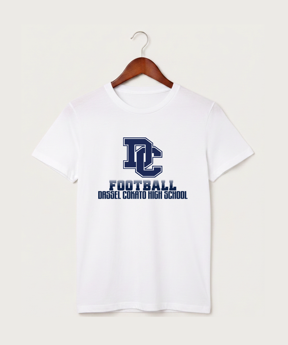 Dassel Cokato High School Football (Boys) - White T-Shirt - Full Front