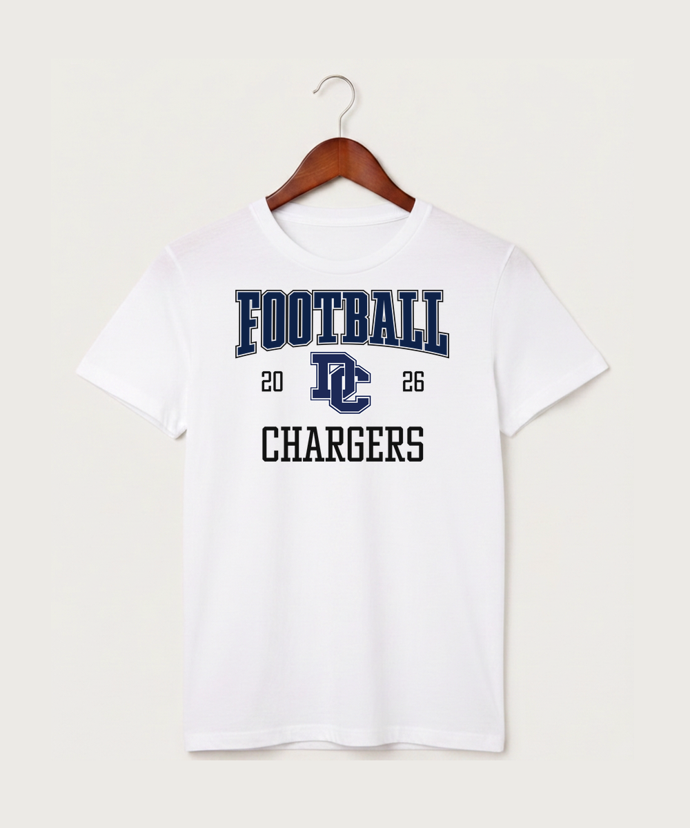 Dassel Cokato High School Football (Boys) - White T-Shirt - Full Front