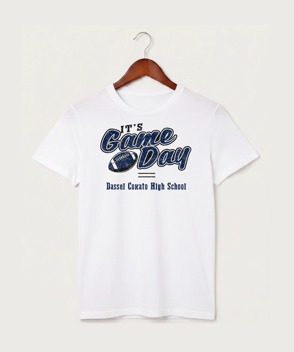 Dassel Cokato High School Football (Boys) - White T-Shirt - Full Front