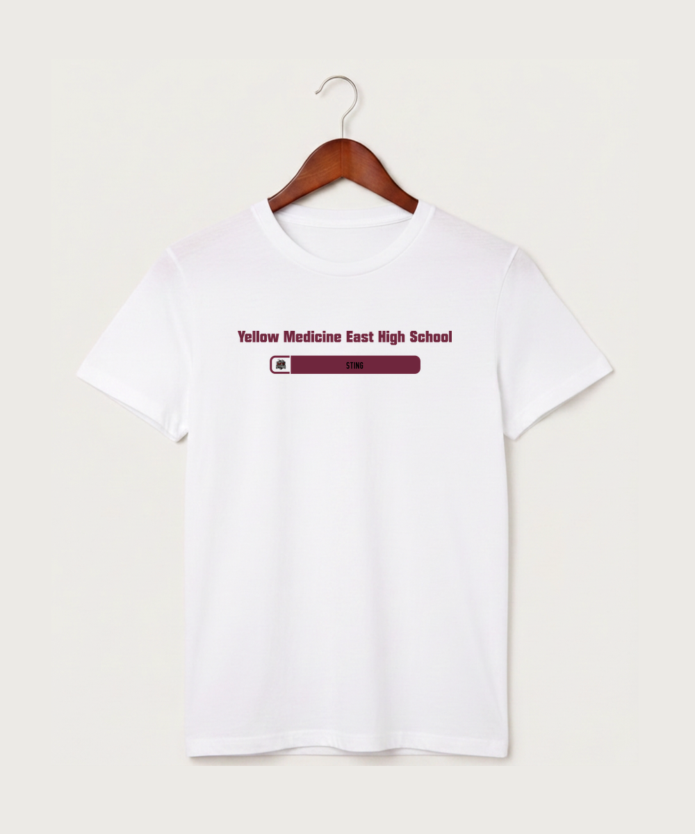 Yellow Medicine East High School Athletics - White T-Shirt - Full Front
