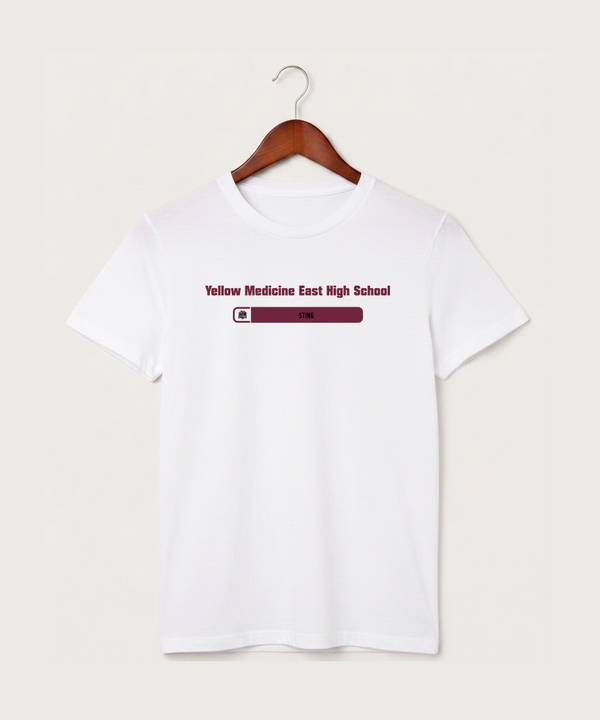 Yellow Medicine East High School Athletics - White T-Shirt - Full Front
