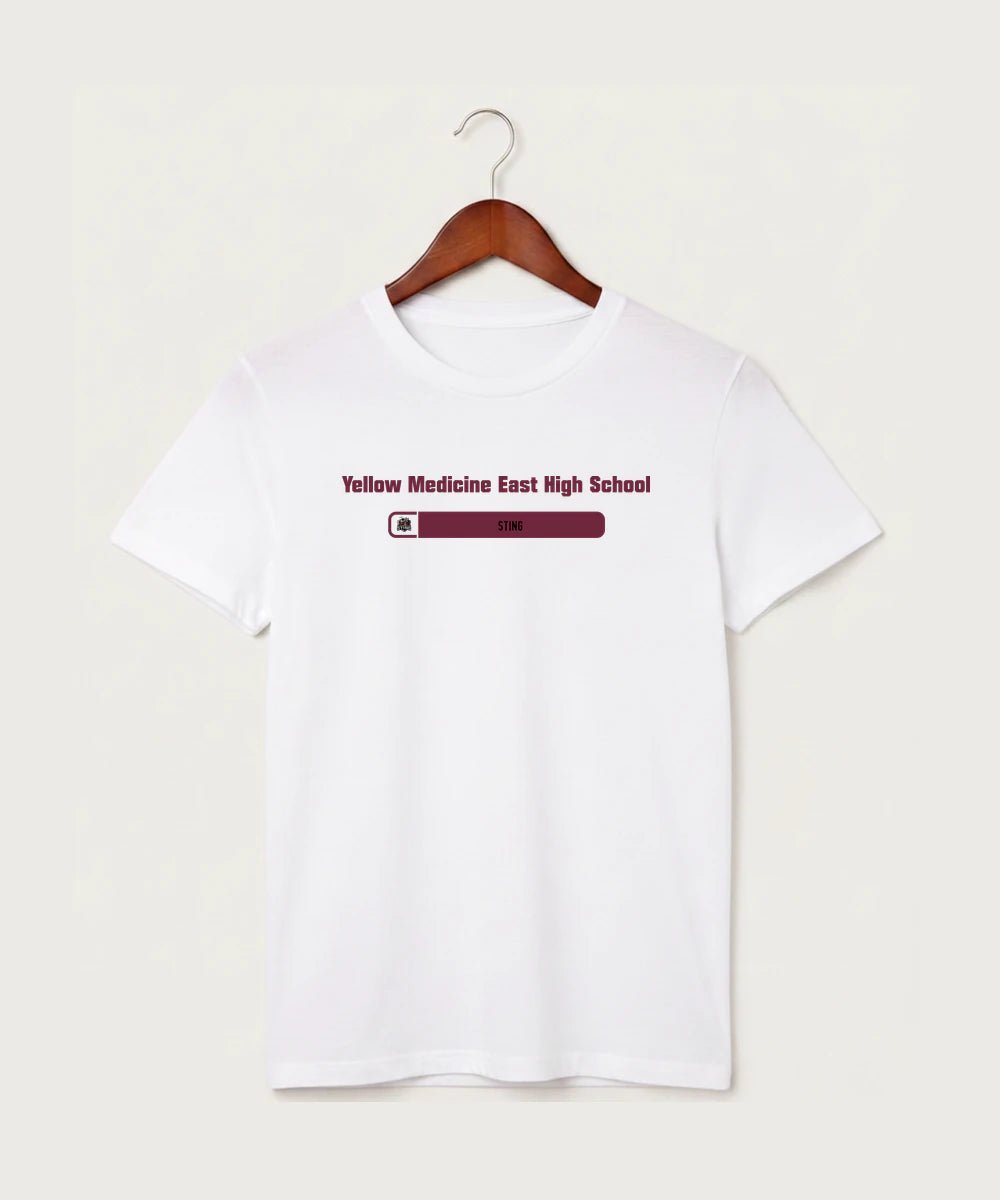 Yellow Medicine East High School Athletics - White T-Shirt - Full Front
