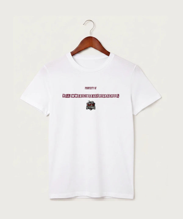 Yellow Medicine East High School Athletics - White T-Shirt - Full Front