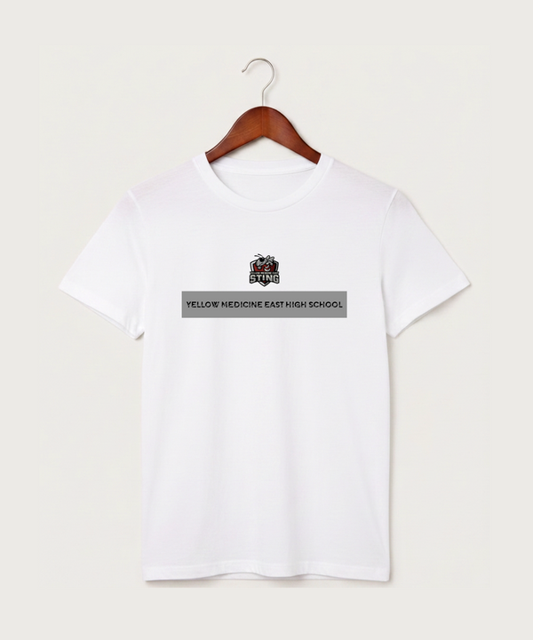 Yellow Medicine East High School Athletics - White T-Shirt - Full Front