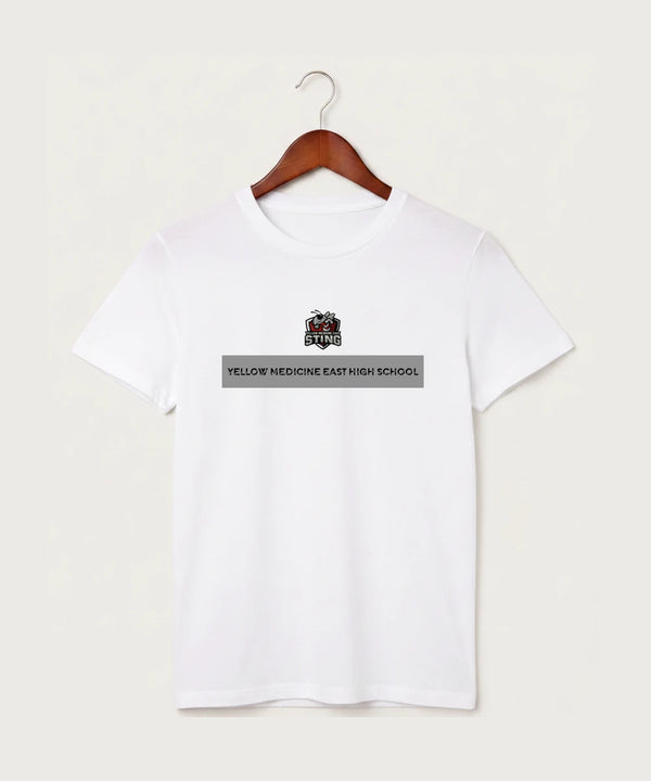 Yellow Medicine East High School Athletics - White T-Shirt - Full Front