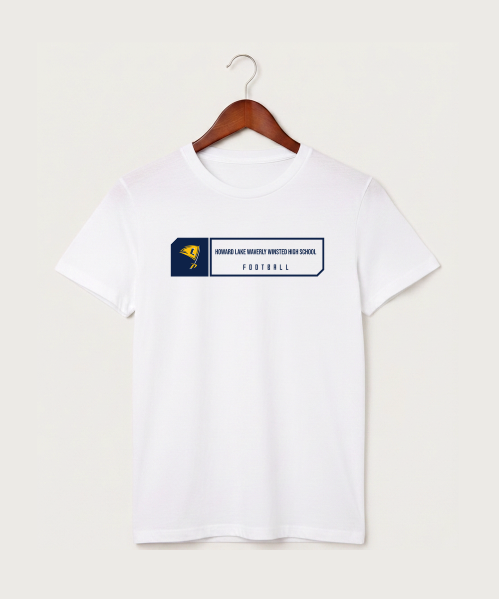 Howard Lake Waverly Winsted High School Football (Boys) - White T-Shirt - Full Front