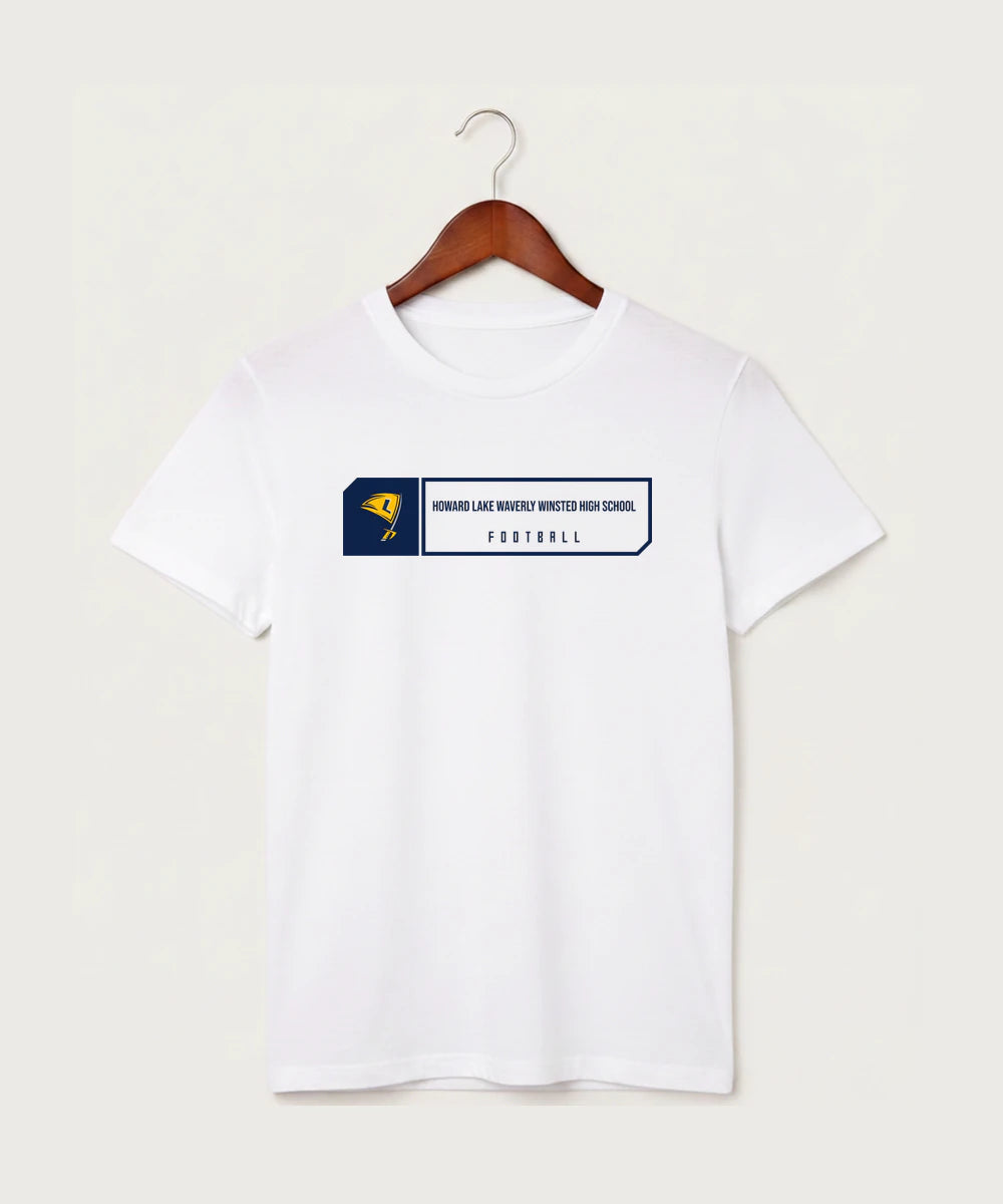 Howard Lake Waverly Winsted High School Football (Boys) - White T-Shirt - Full Front