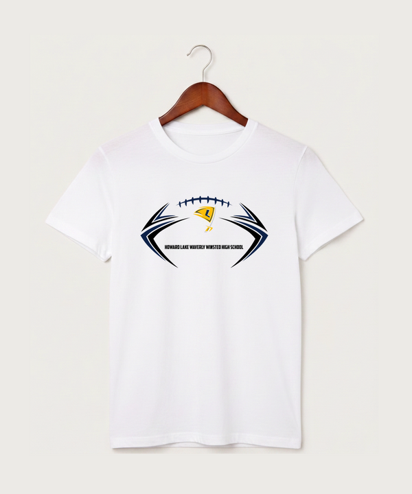 Howard Lake Waverly Winsted High School Football (Boys) - White T-Shirt - Full Front