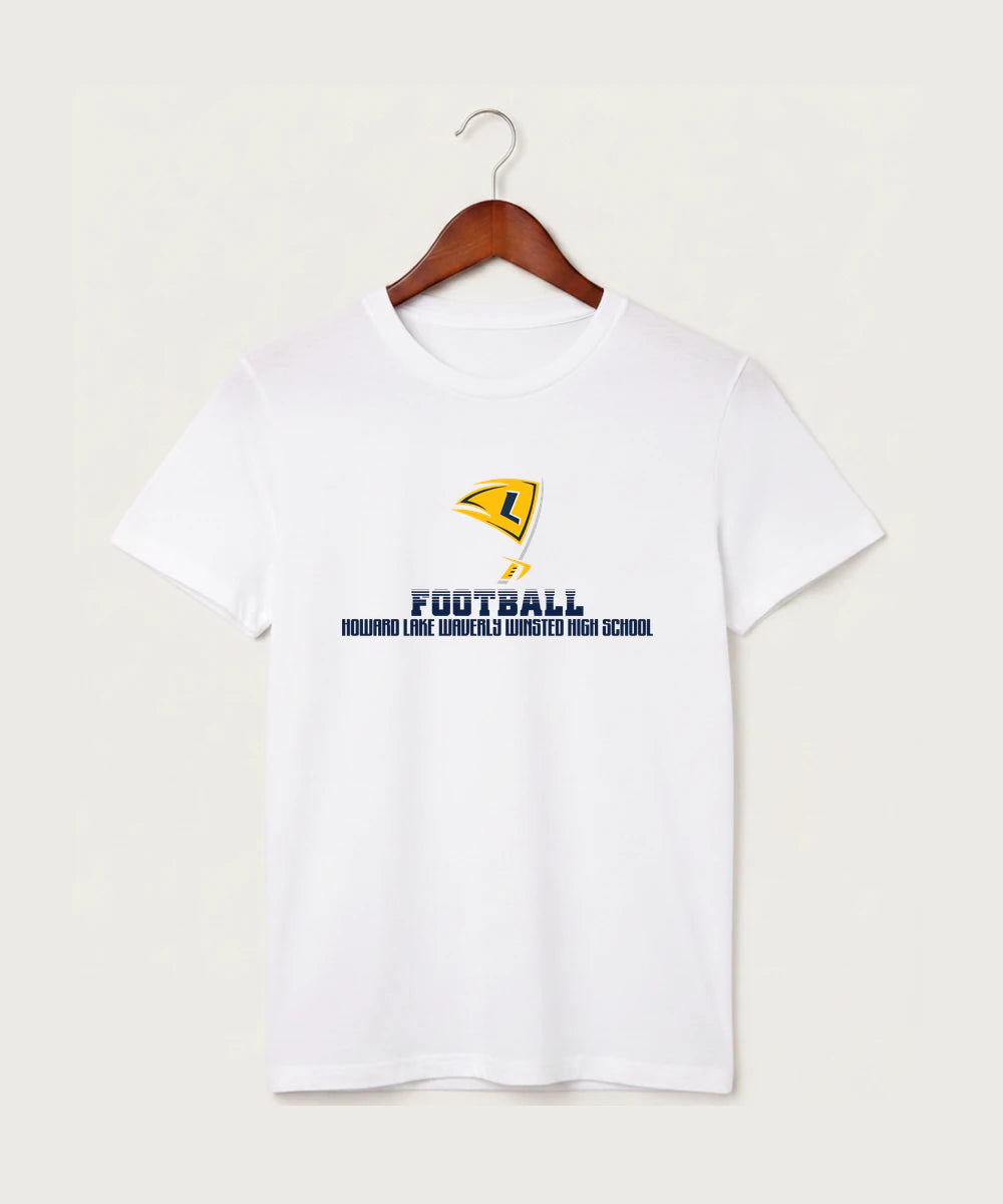 Howard Lake Waverly Winsted High School Football (Boys) - White T-Shirt - Full Front