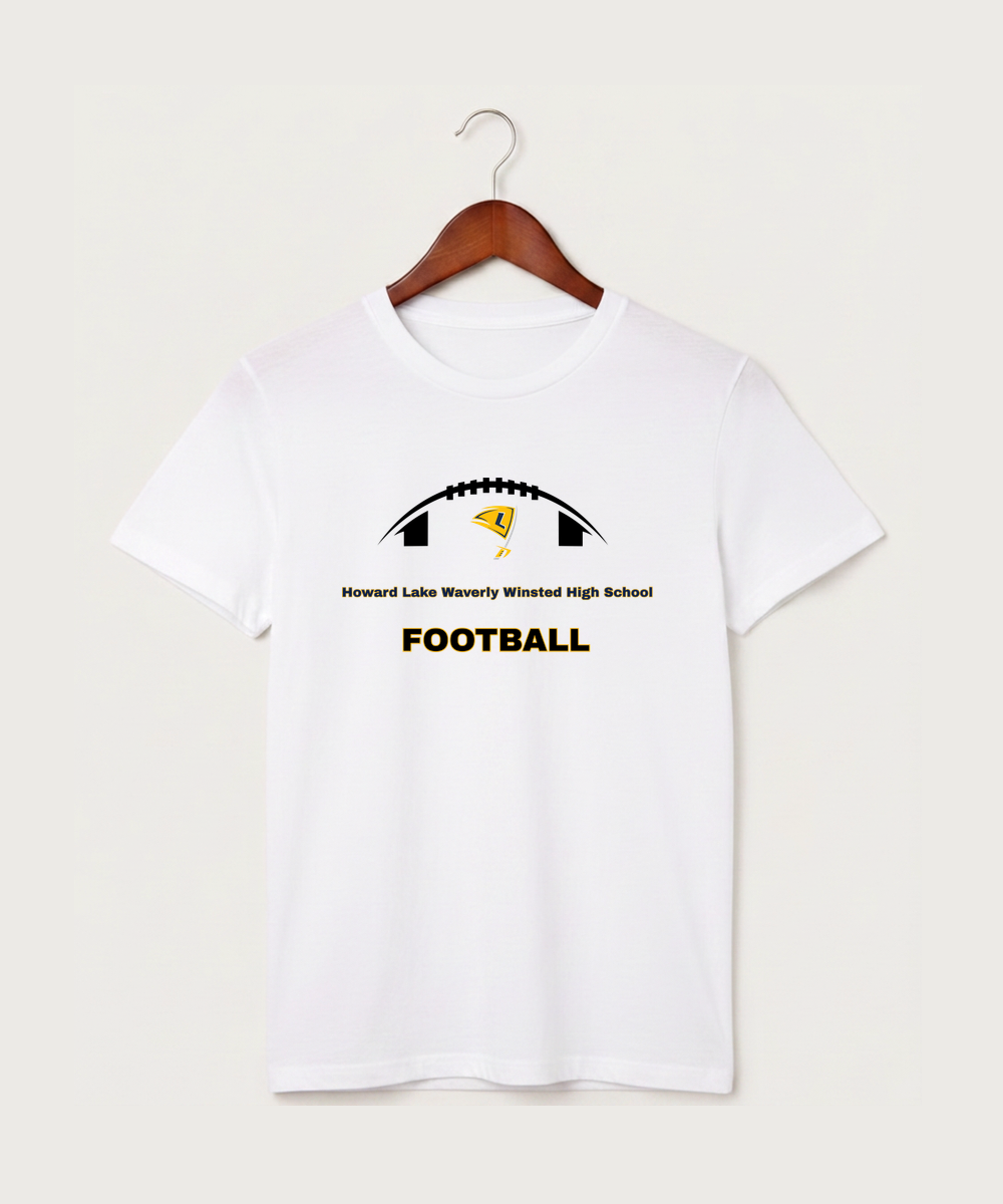 Howard Lake Waverly Winsted High School Football (Boys) - White T-Shirt - Full Front