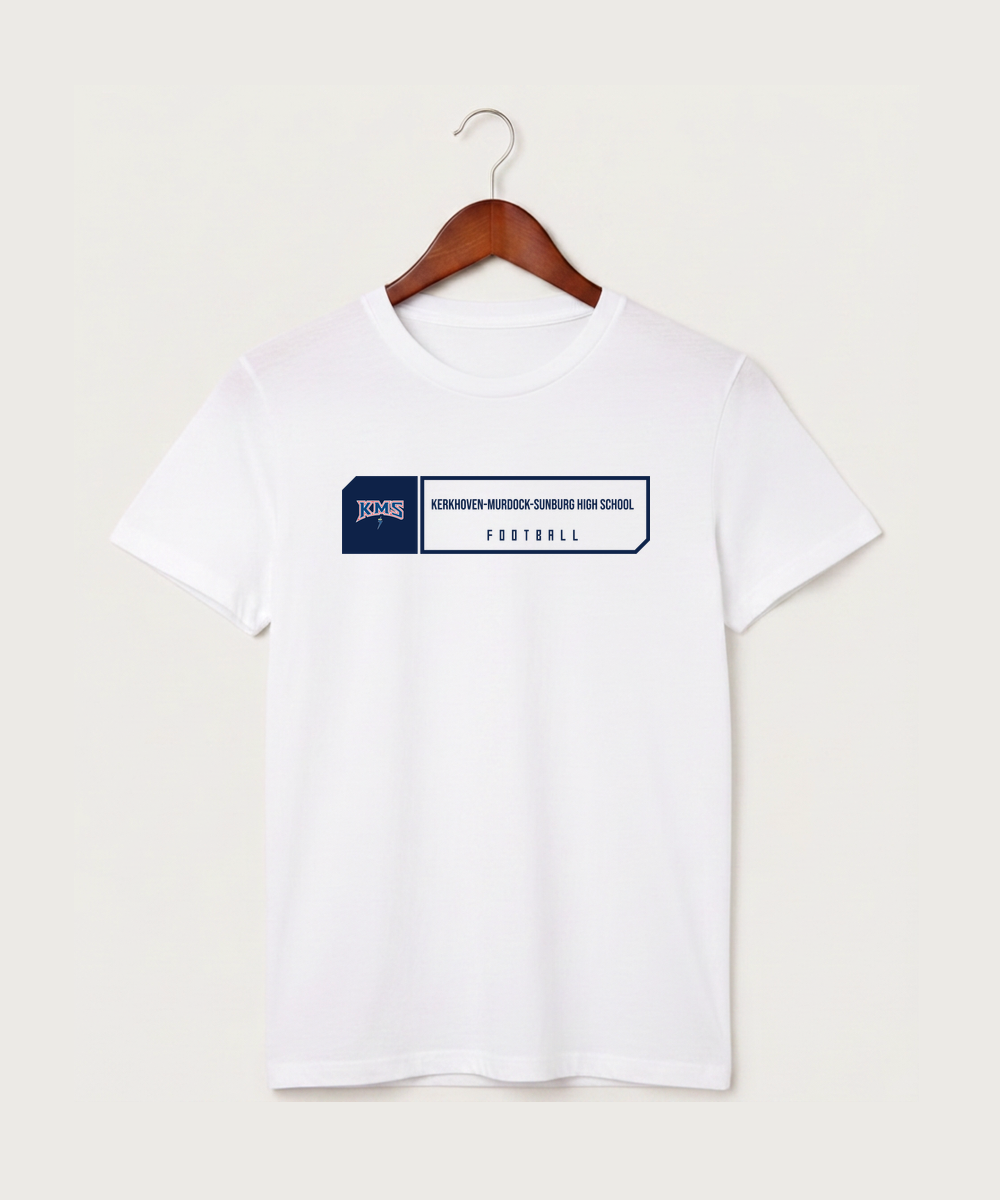 Kerkhoven-Murdock-Sunburg High School Football (Boys) - White T-Shirt - Full Front
