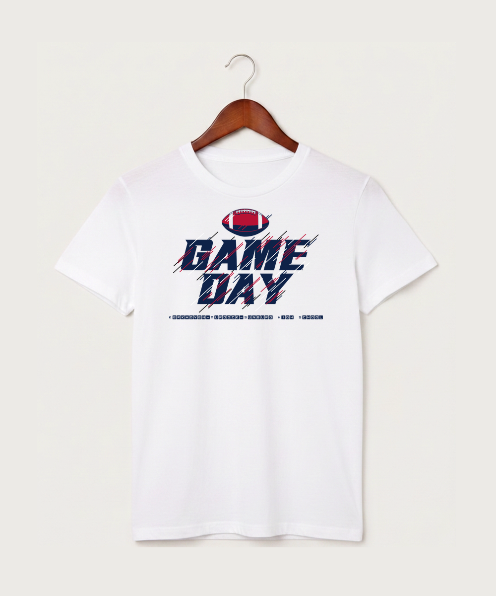 Kerkhoven-Murdock-Sunburg High School Football (Boys) - White T-Shirt - Full Front
