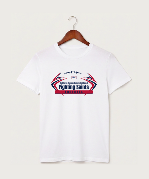 Kerkhoven-Murdock-Sunburg High School Football (Boys) - White T-Shirt - Full Front