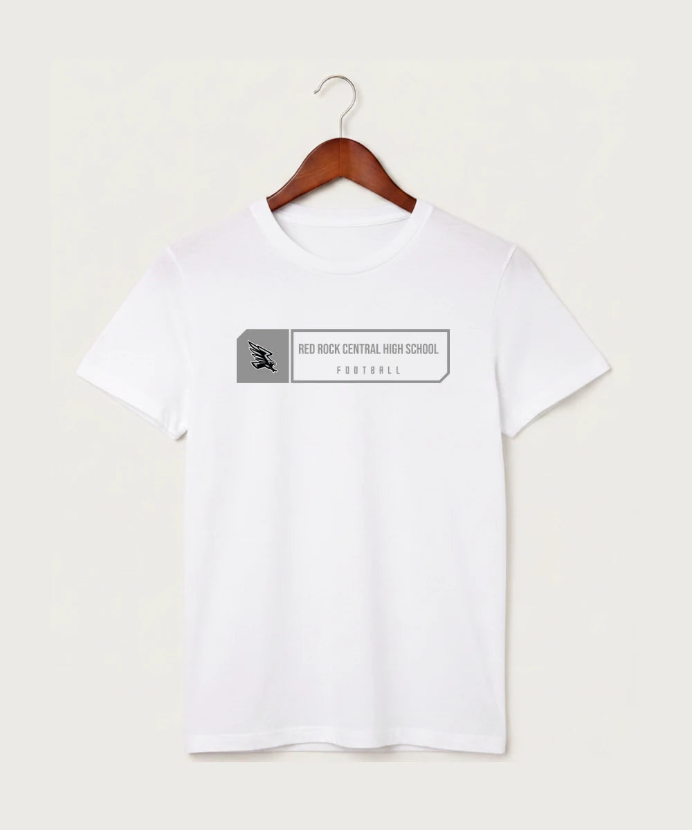Red Rock Central High School Football (Boys) - White T-Shirt - Full Front