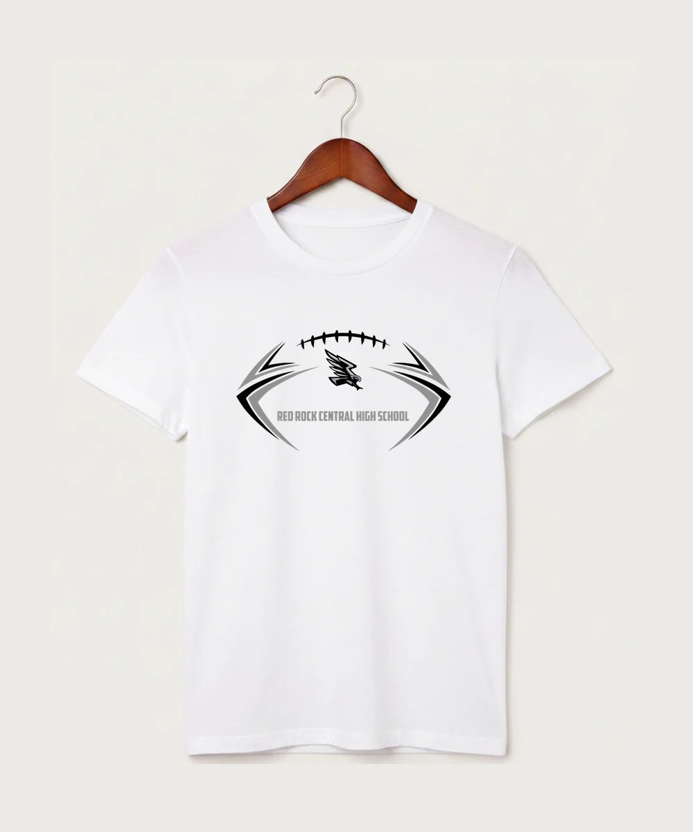 Red Rock Central High School Football (Boys) - White T-Shirt - Full Front