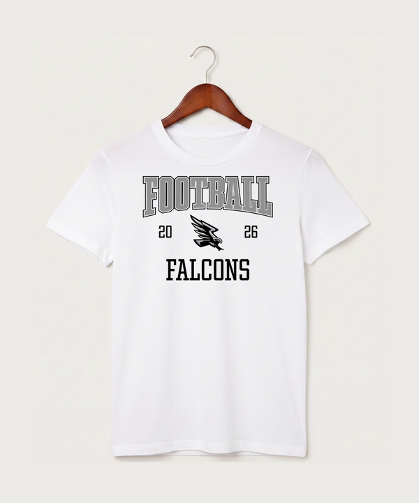 Red Rock Central High School Football (Boys) - White T-Shirt - Full Front