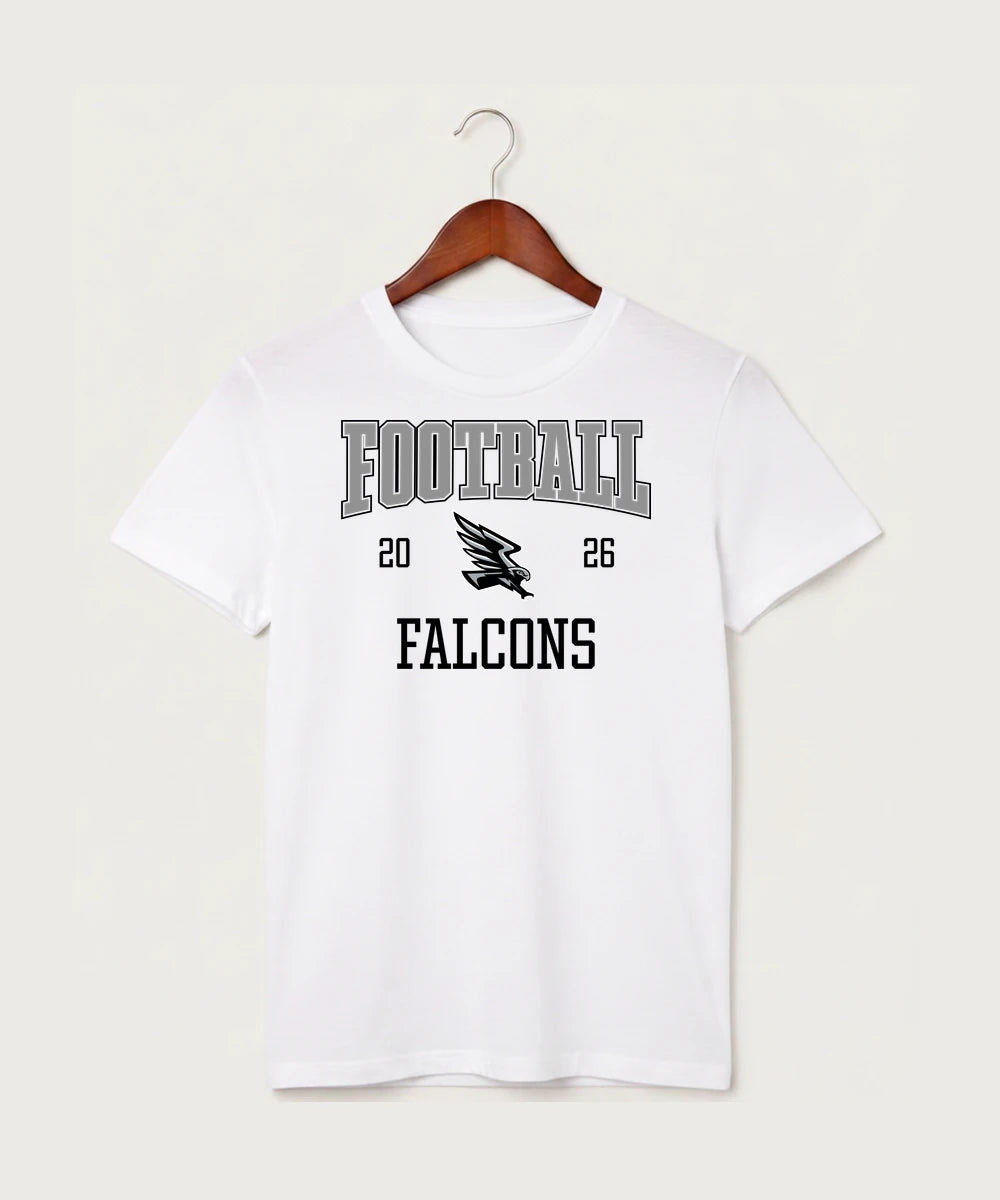 Red Rock Central High School Football (Boys) - White T-Shirt - Full Front