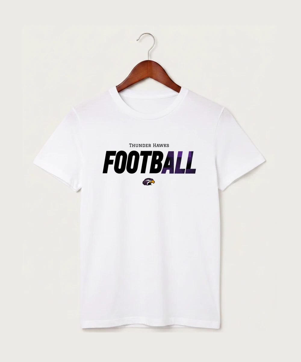 Montevideo High School Football (Boys) - White T-Shirt - Full Front