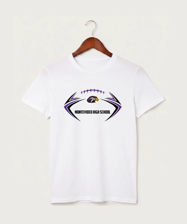 Montevideo High School Football (Boys) - White T-Shirt - Full Front