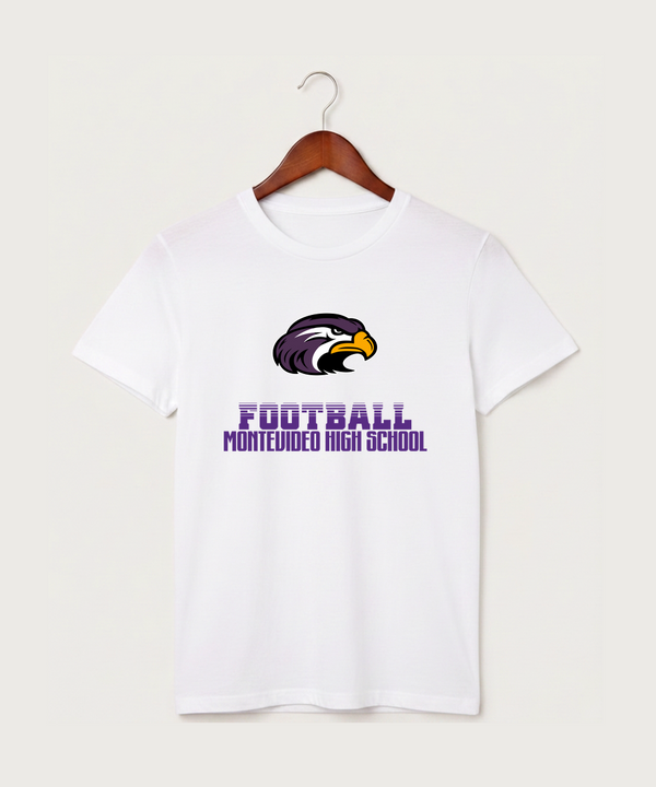 Montevideo High School Football (Boys) - White T-Shirt - Full Front