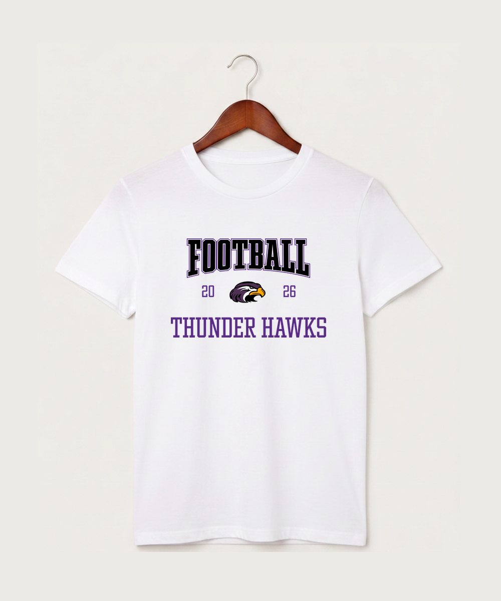 Montevideo High School Football (Boys) - White T-Shirt - Full Front