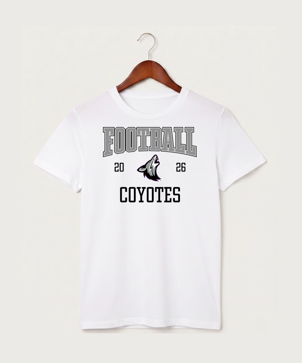 Heron Lake-Okabena High School Football (Boys) - White T-Shirt - Full Front