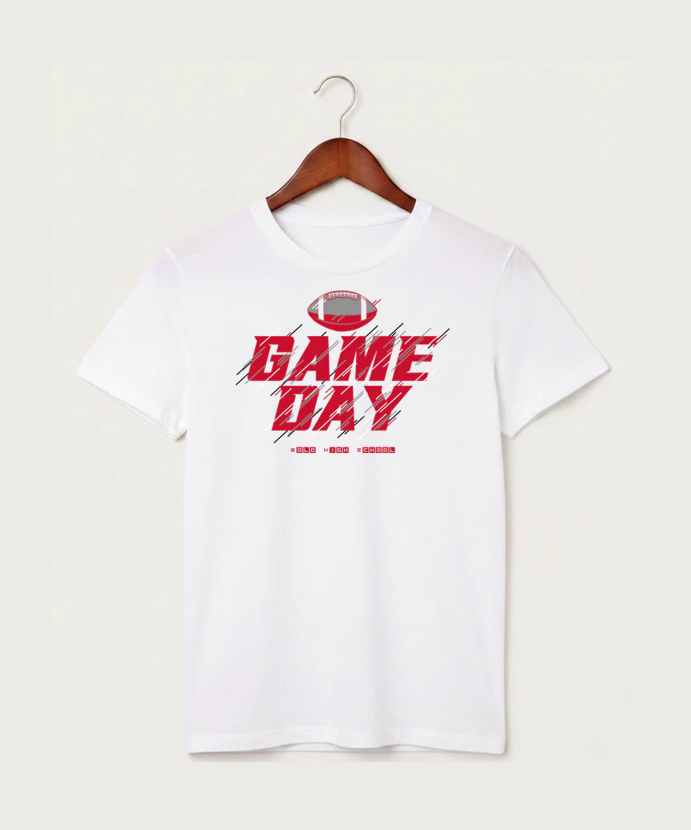 Bold High School Football (Boys) - White T-Shirt - Full Front