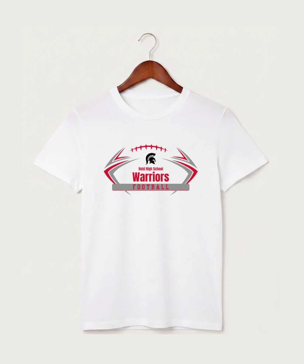 Bold High School Football (Boys) - White T-Shirt - Full Front