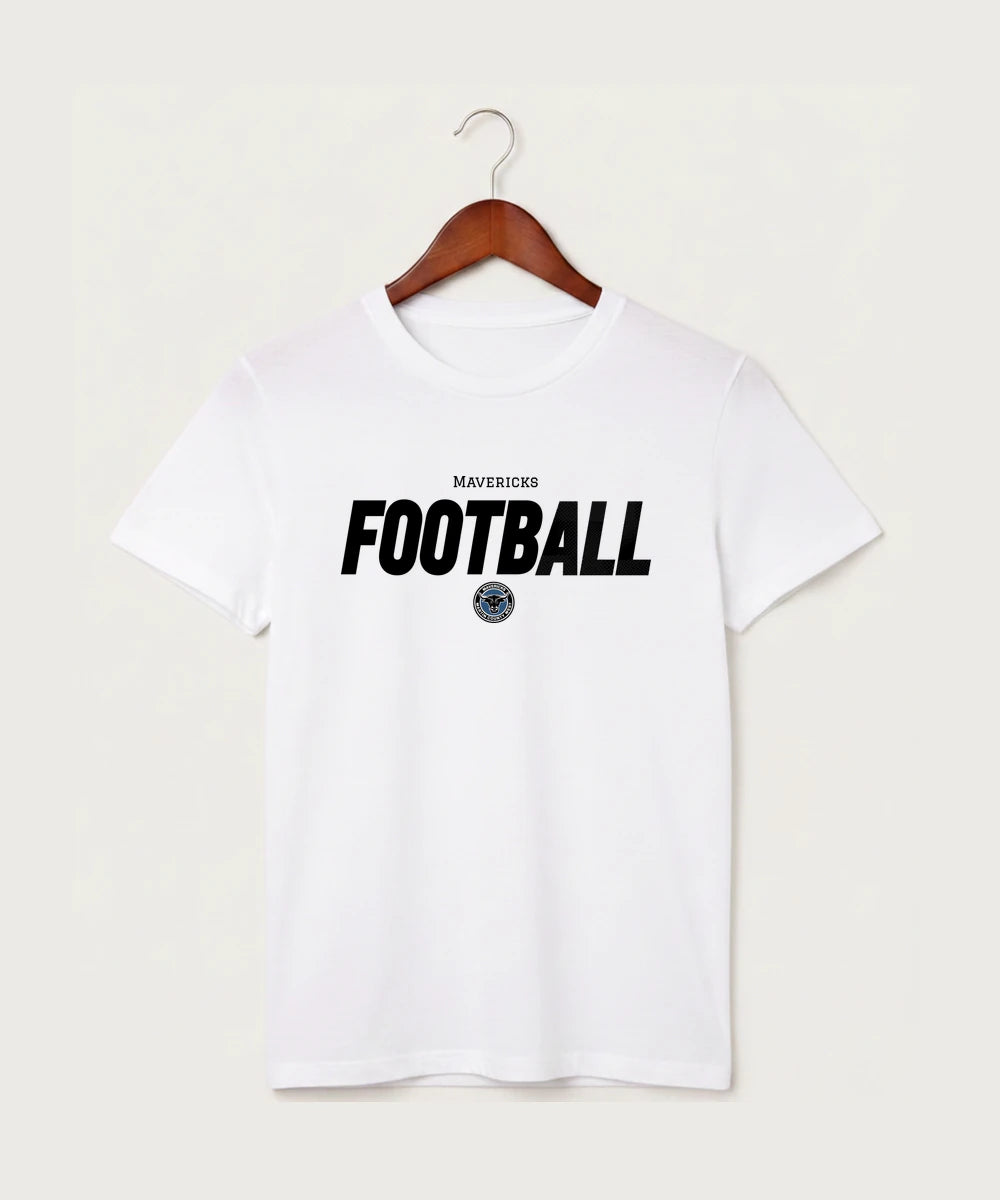 Martin County West High School Football (Boys) - White T-Shirt - Full Front