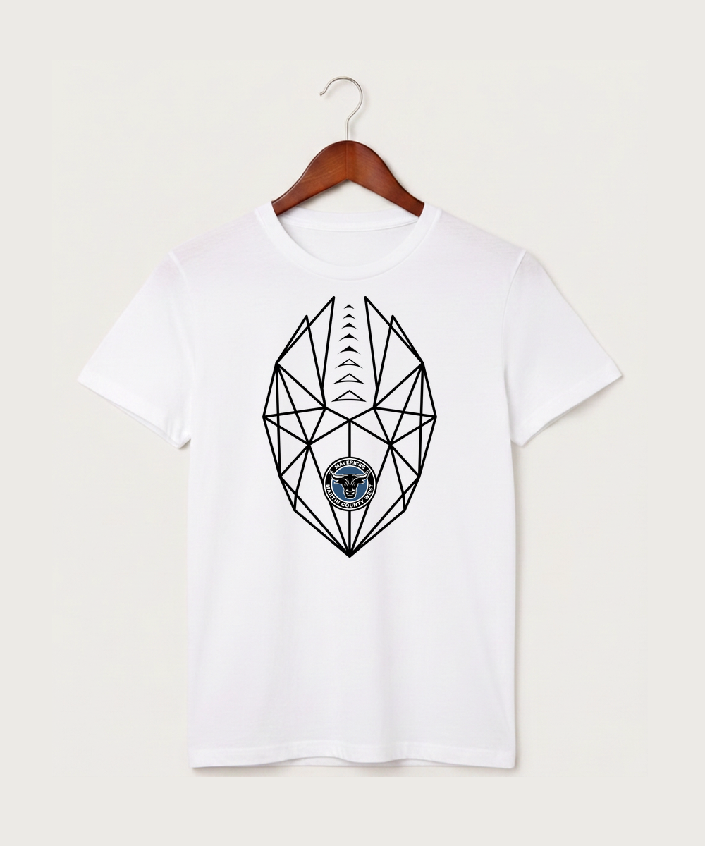 Martin County West High School Football (Boys) - White T-Shirt - Full Front