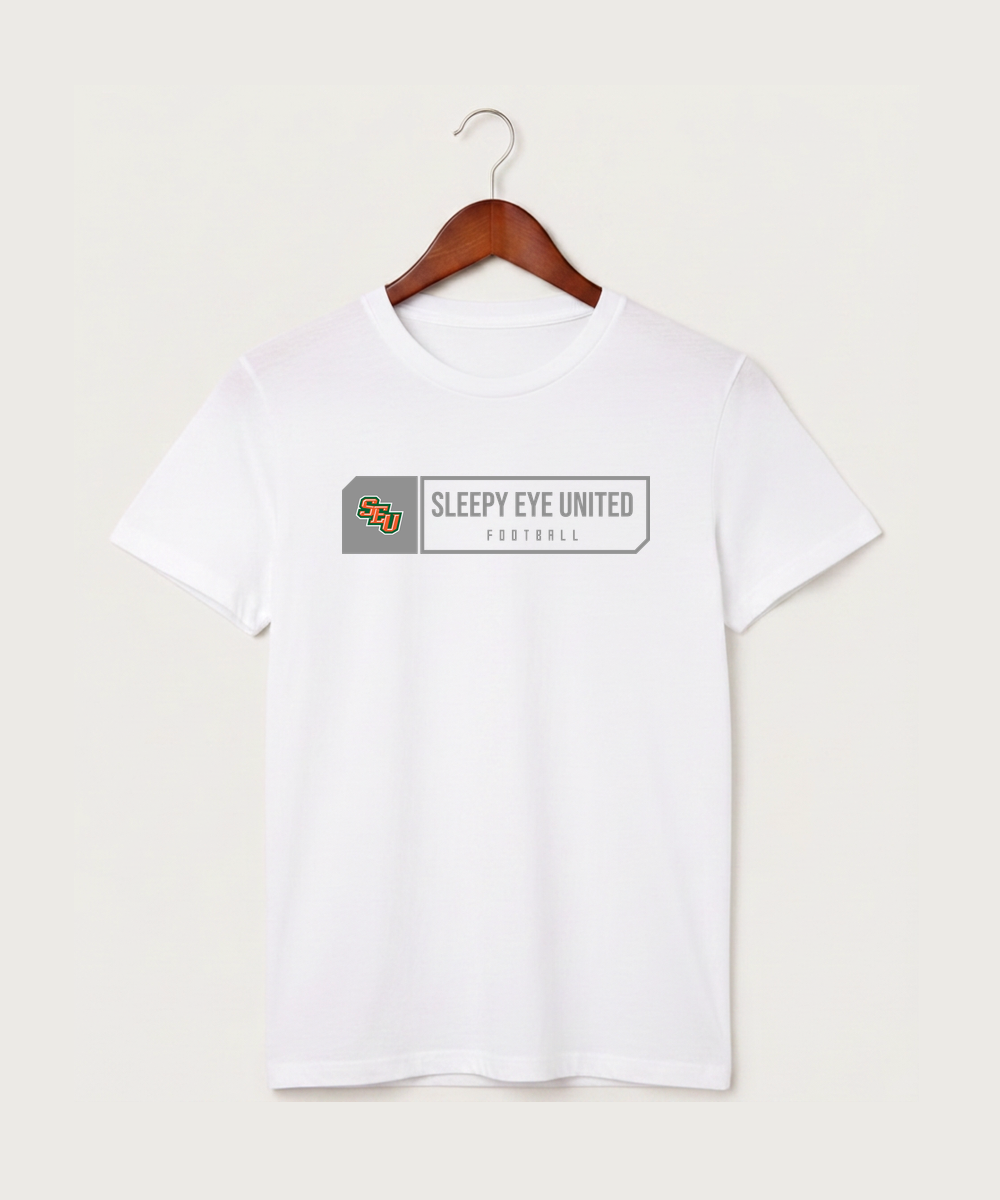 Sleepy Eye United Football (Boys) - White T-Shirt - Full Front