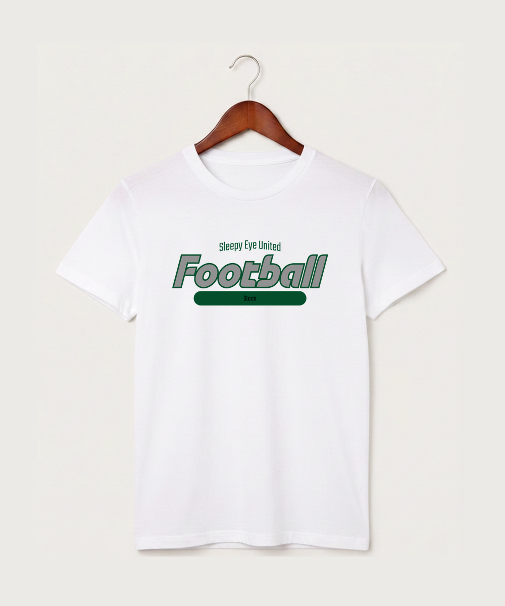 Sleepy Eye United Football (Boys) - White T-Shirt - Full Front
