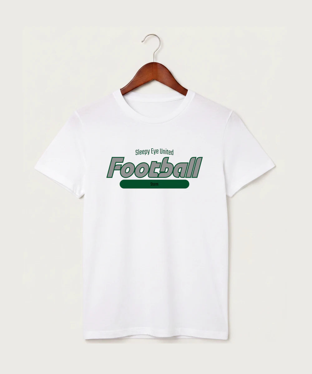 Sleepy Eye United Football (Boys) - White T-Shirt - Full Front