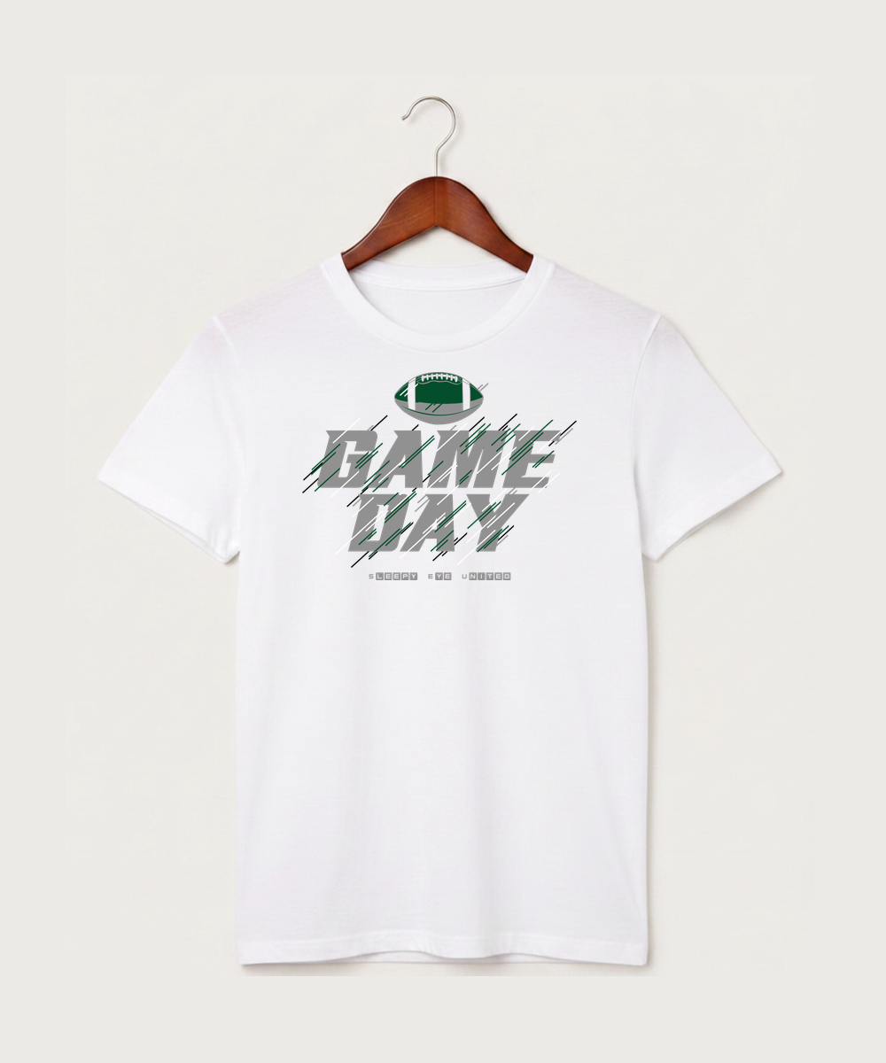 Sleepy Eye United Football (Boys) - White T-Shirt - Full Front