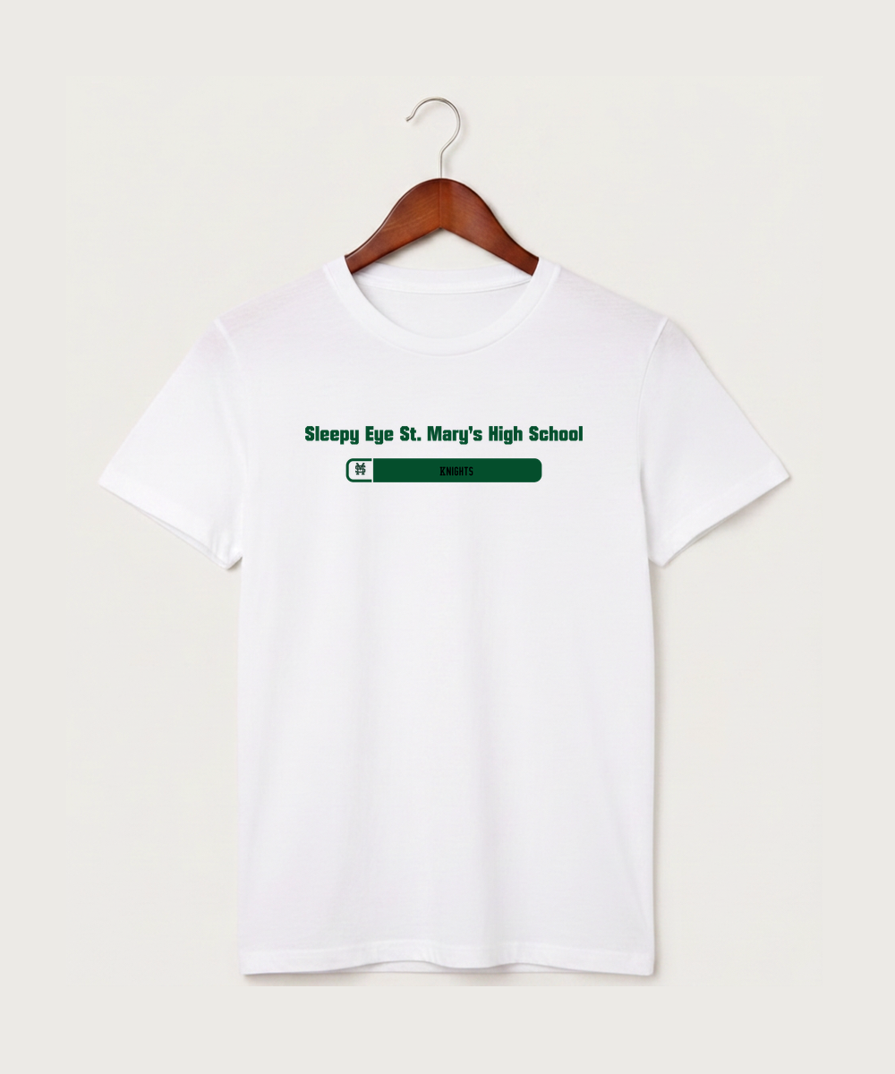 Sleepy Eye St. Mary's High School Athletics - White T-Shirt - Full Front