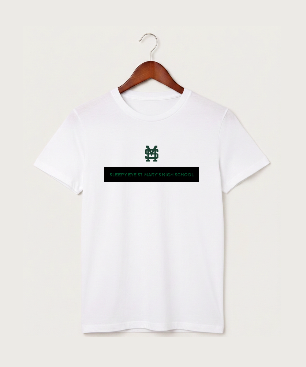 Sleepy Eye St. Mary's High School Athletics - White T-Shirt - Full Front