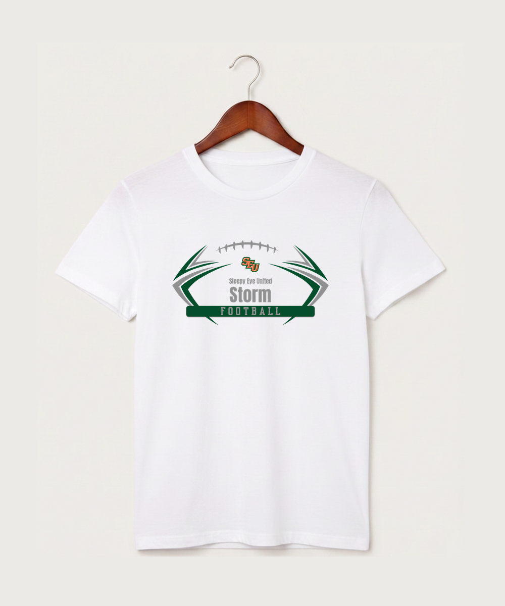 Sleepy Eye United Football (Boys) - White T-Shirt - Full Front