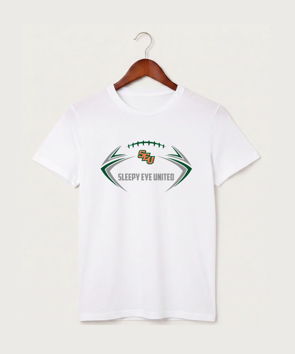 Sleepy Eye United Football (Boys) - White T-Shirt - Full Front