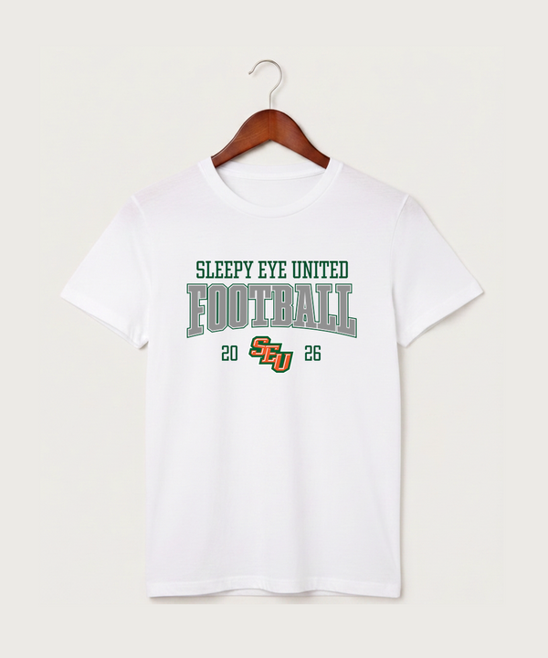 Sleepy Eye United Football (Boys) - White T-Shirt - Full Front