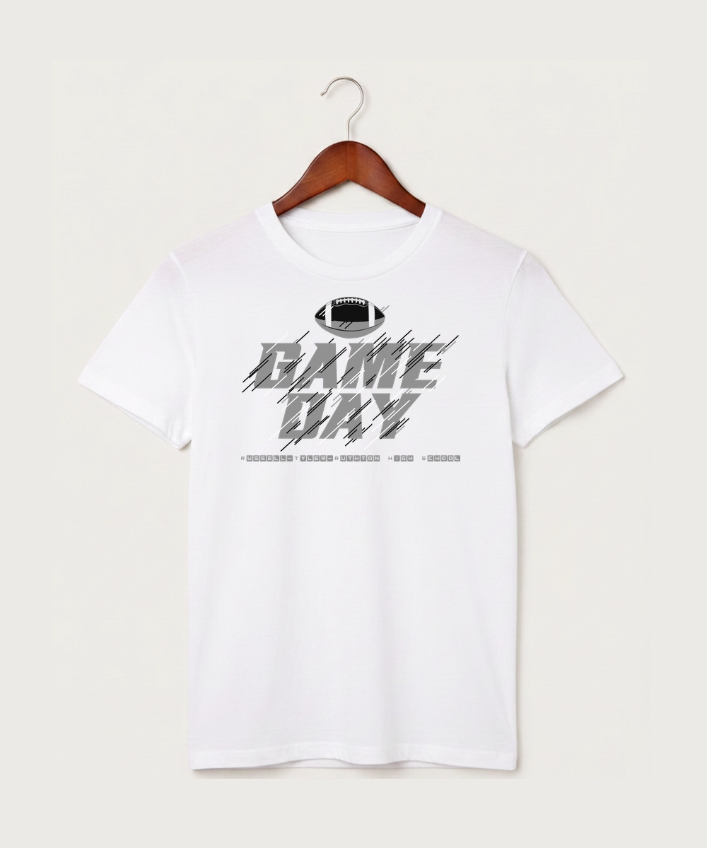 Russell-Tyler-Ruthton High School Football (Boys) - White T-Shirt - Full Front
